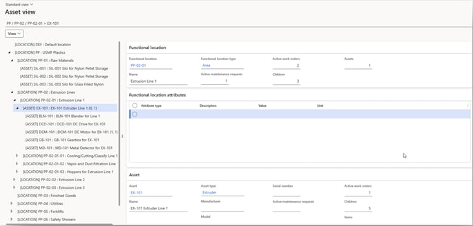 Microsoft Dynamics 365FO Asset Management Asset View-1