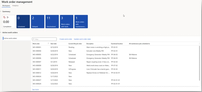 Microsoft Dynamics 365FO Asset Management Work Orders-1