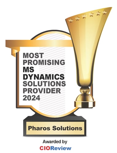 Pharos Solutions Most Promising Microsoft Dynamics 365 ERP CIOReview Award Logo 